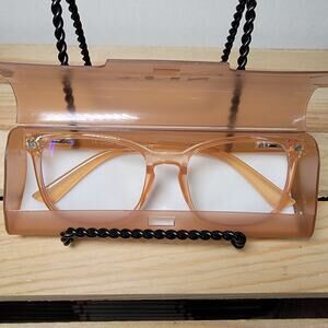 Vein LA Uptown RoseGold Plastic Frame Progressive Glasses 2.5 w/ Hard-shell Case